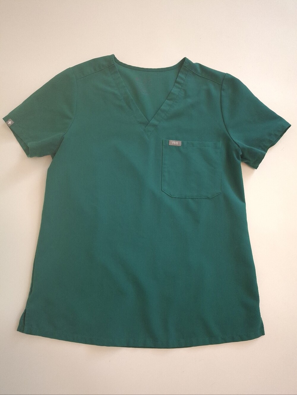Figs Hunter Green Catarina Scrub Top Size S